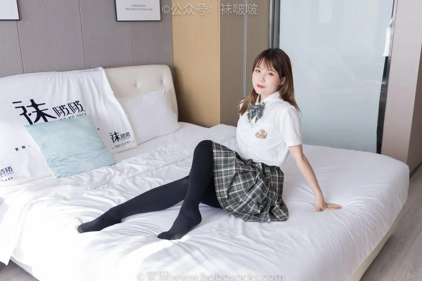 [BoBoSocks袜啵啵]NO.056 朵朵-JK制服、皮鞋、厚黑丝 [135P]插图5